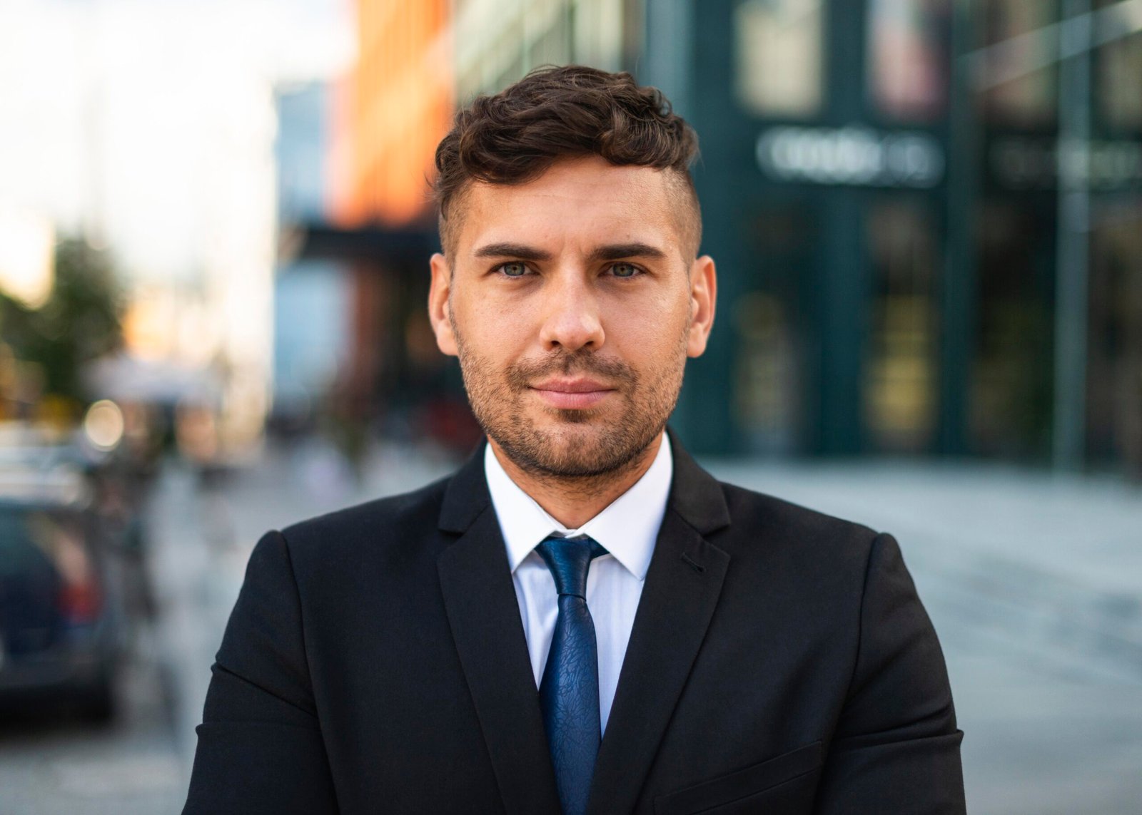 Front View Young Businessman Office Clothing Scaled